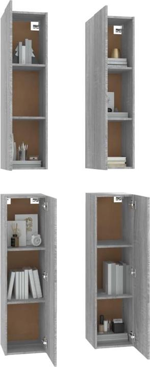 Actual product image VidaXL TV-Schränke 4 Stk. Grau Sonoma 30,5x30x110 cm (30.5 x 30 x 110 cm)