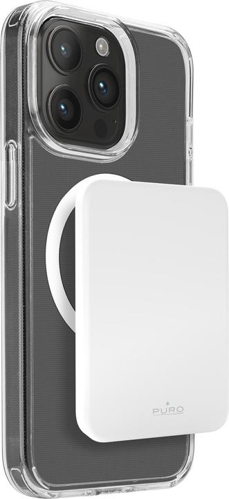 Puro Power bank Mini Power Mag 4200 mAh USB-C in/out. Banca di alimentazione - Hvid - 4200 mAh (4200 mAh, 54000000 W, 15000 Wh)