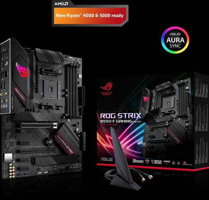 Image du produit ASUS ROG STRIX B550-F JEUX WI-FI (AM4, AMD B550, ATX)