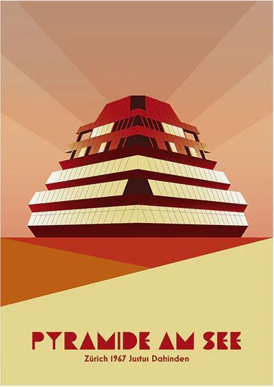 Image du produit S.wert Design Postkarte Zürich Pyramide am See