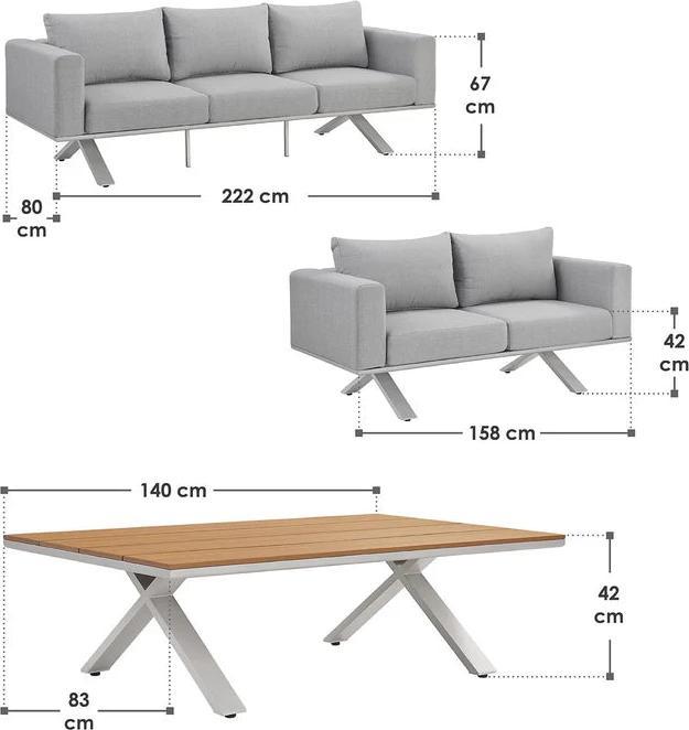 Actual product image Juskys Gartenlounge Set Alexandria