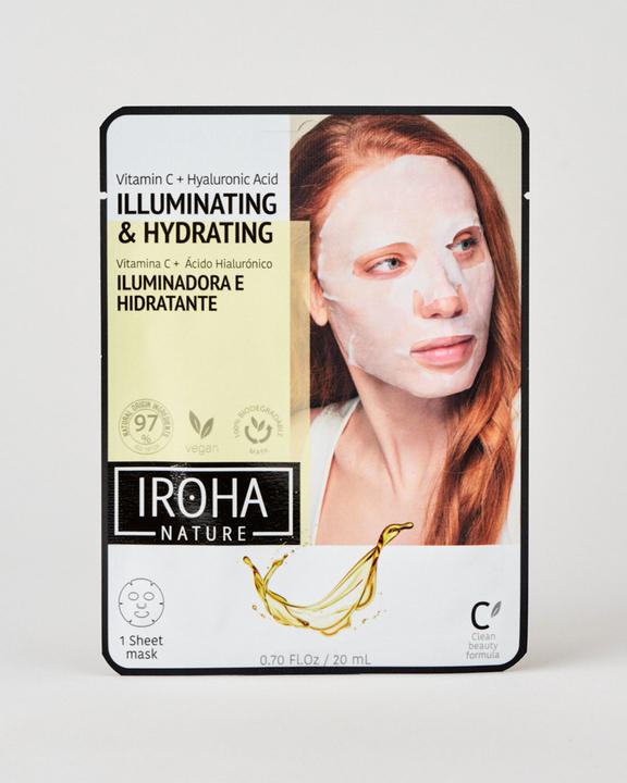 Immagine prodotto Iroha Nature Natura - Maschera per il viso in tessuto che illumina (20 ml)