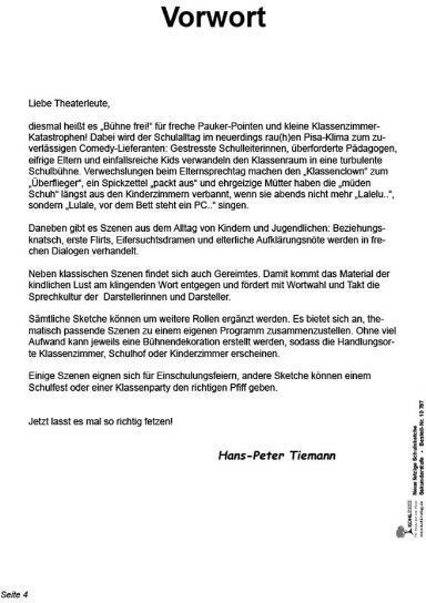 Actual product image Neue fetzige Schulsketche / Sekundarstufe (German, Hans-Peter Tiemann, 2007)