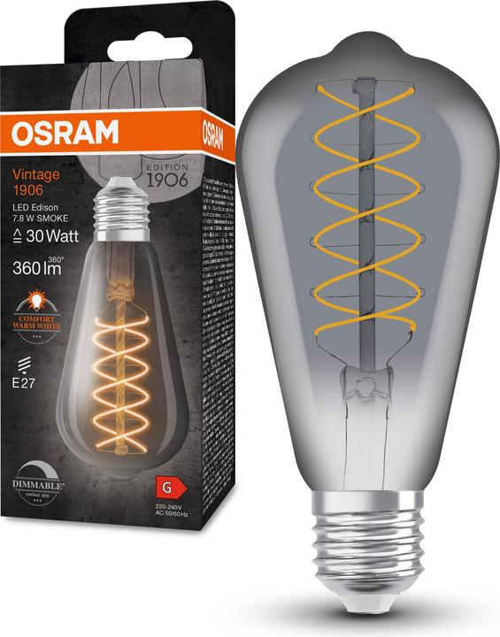 Immagine prodotto Osram Lampada vintage a LED (E27, 7.80 W, 360 lm, 1 x, G)