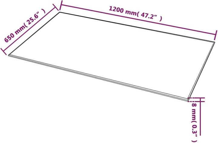 Produktbild VidaXL Gilla (120 x 65 x 1 cm)