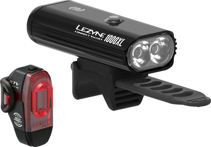 Lezyne Connect Smart 1000XL + KTV Smart (1000 lm, 75 lm)