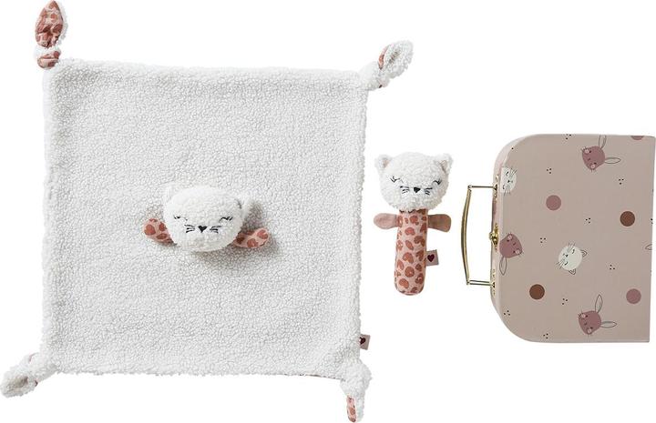 Produktbild Vertbaudet Baby Geschenk-Set: Stoffkatze & Rassel im Koffer
