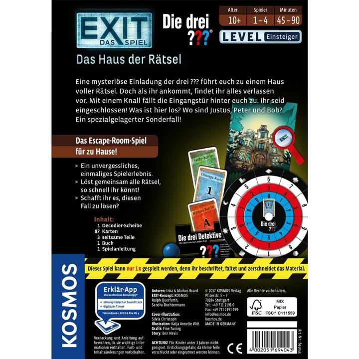 Actual product image Kosmos Exit - The house of riddles (German)