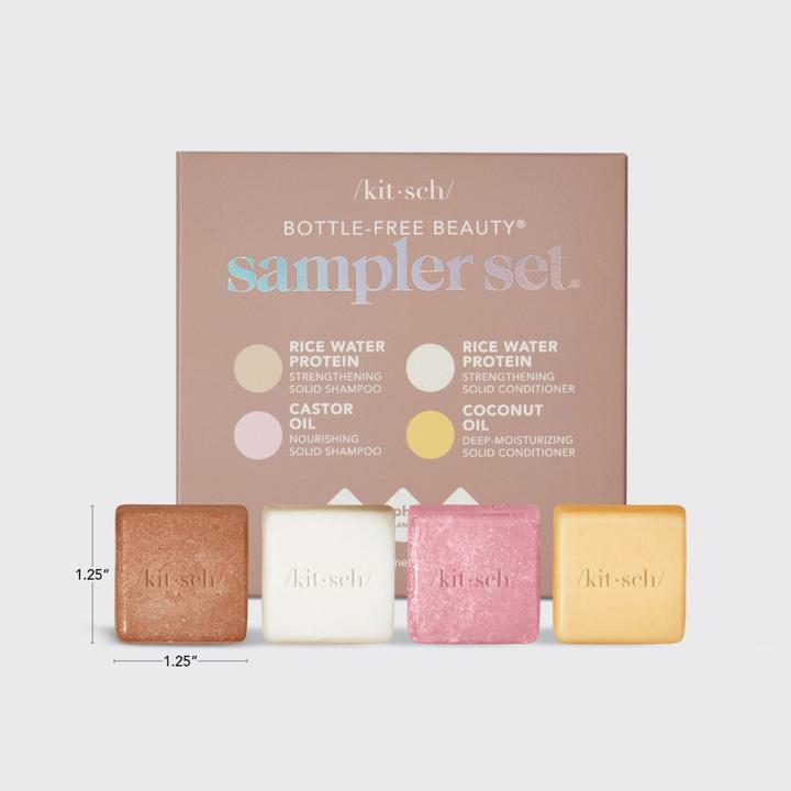Produktbild Kitsch Plastikfreie Haarpflege in Reisegrösse 4er Set (Festes Shampoo)