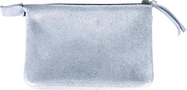 Image du produit Clairefontaine PLUME Petite Pochette 2 compartiments en Daim irisé 13x9cm - Bleu