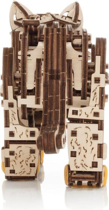 Actual product image Eco Wood Art Mechanical 3D wooden-puzzle - Kitten (natural wood)