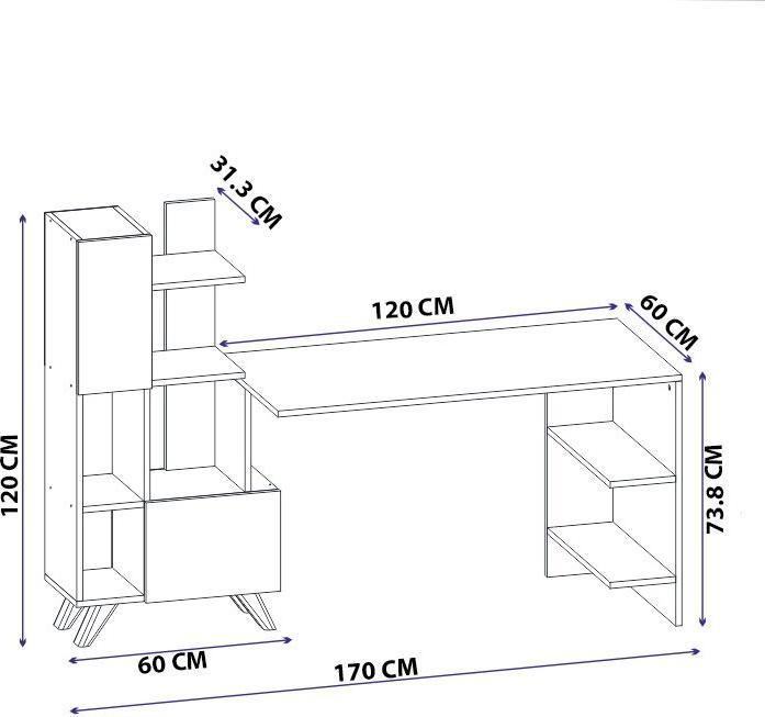 Productafbeelding Kalune Design Baptiste (170 x 60 x 120 cm)