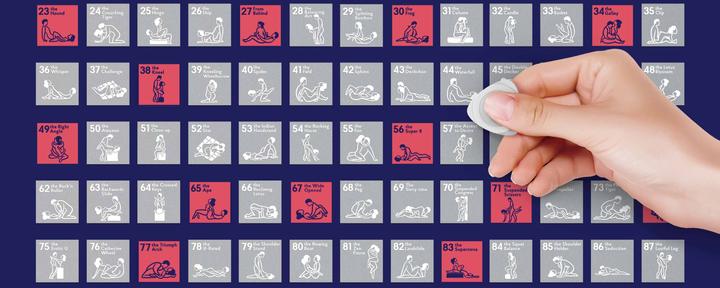 Produktbild 1dea.me Kamasutra 100 Bucketlist - Rubbelposter / Scratch Map (60 x 40 cm)