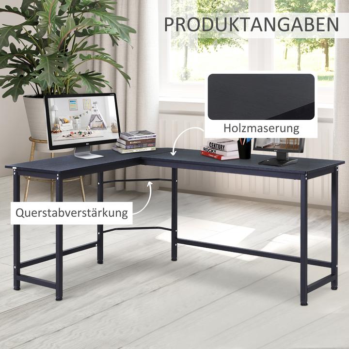 Produktbild Vinsetto Eckschreibtisch (168 x 120 x 75 cm)