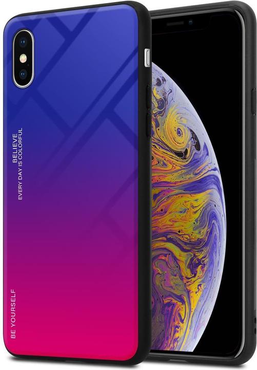 Actual product image Cadorabo TPU 2 colors glass cover (Apple iPhone XS Max)