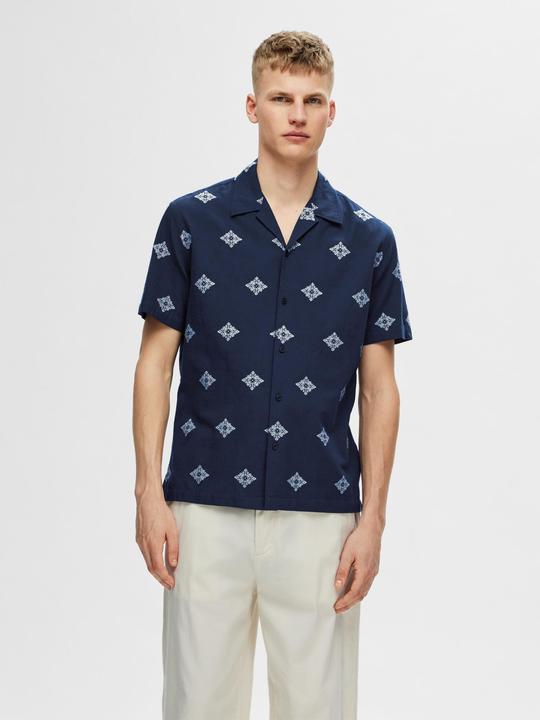 Produktbild Selected Homme Print Baumwoll Kurzarmhemd (M)