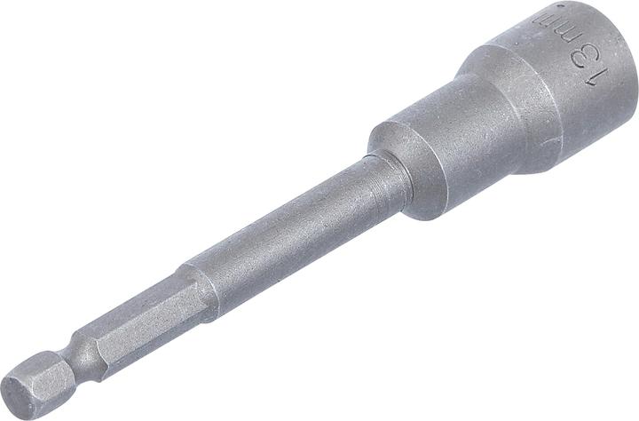 Produktbild BGS Steckschlüssel-Einsatz Sechskant, extra lang für Bohrmaschinen 6,3 mm (1/4") SW 13 mm (13 mm)