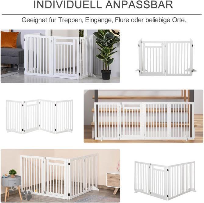 Image du produit Swisshandel24 Barrière d'escalier sans perçage Barrière de sécurité pliable Barrière de sécurité 4 pièces