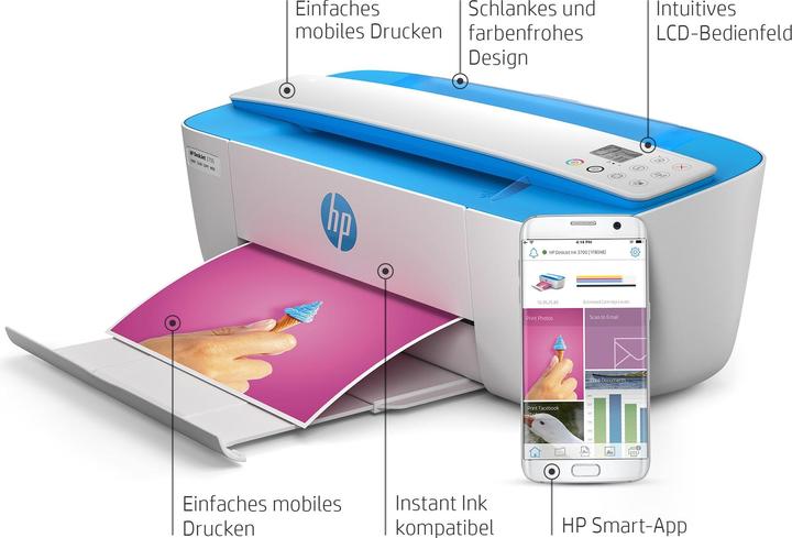 Produktbild HP DeskJet 3750 (Tintenpatrone, Farbe)