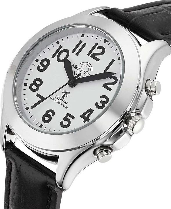 Produktbild Master Time MTLA-10705-60L sprechende Damen-Funkuhr (Uhr mit Schmuckstein, 38 mm)