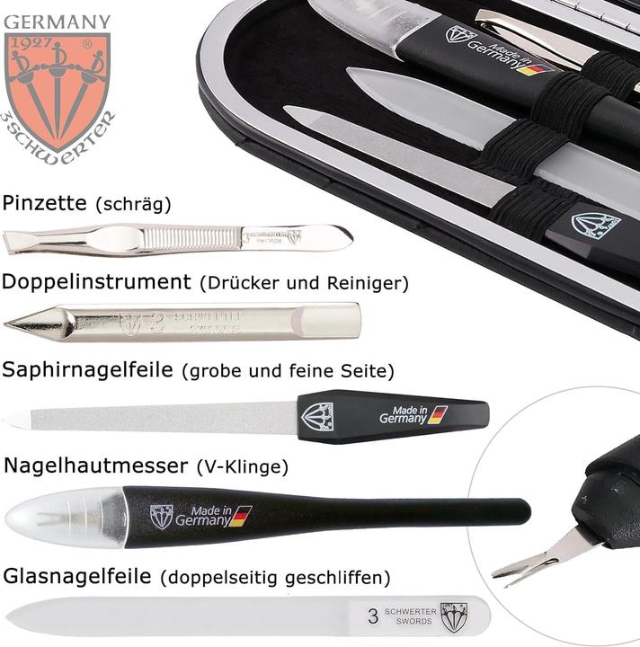 Actual product image Kellermann Manicure set 'Vittoria', black