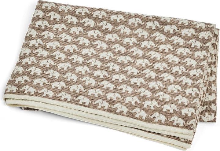 Produktbild Smallstuff - Baby blanket AO elephants - Merino wool Natur - 80x100 cm (70007-90) (80 x 100 cm)
