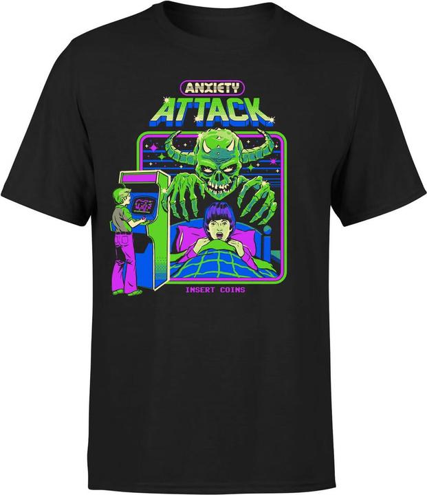 Actual product image Steven Rhodes Unisex Adult Anxiety Attack Tie Dye Glow In The Dark T-Shirt (S)