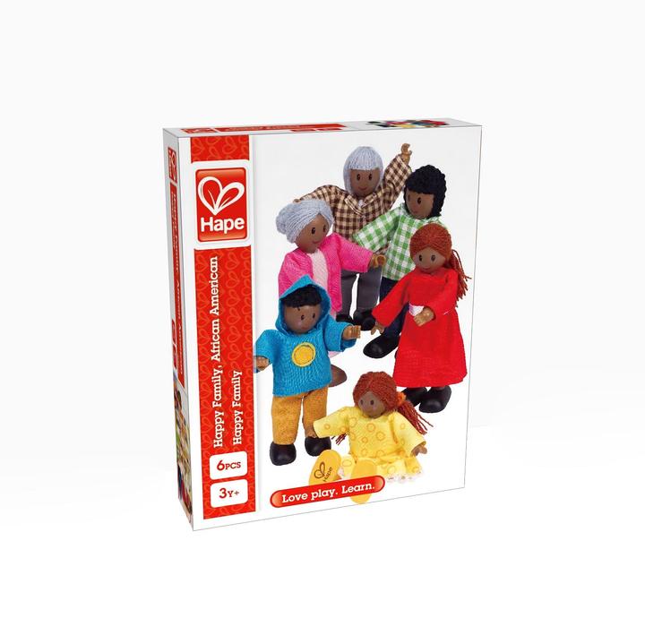 Image du produit Hape Famille de poupées couleur peau foncée