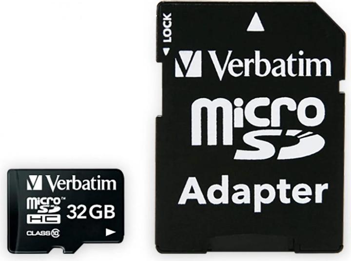 Actual product image Verbatim Micro SDHC Card Class 10 (32 GB, microSDHC, U1, UHS-I)