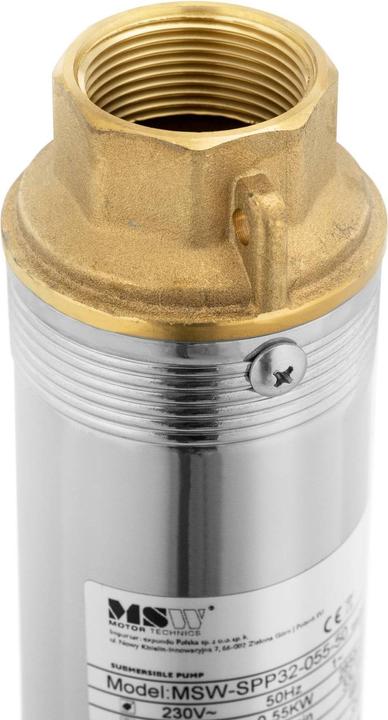 Produktbild MSW Brunnenpumpe Tiefbrunnenpumpe Tauchpumpe Rohrpumpe 3,8 m³/h 750 W Edelstahl (Gartenpumpe)
