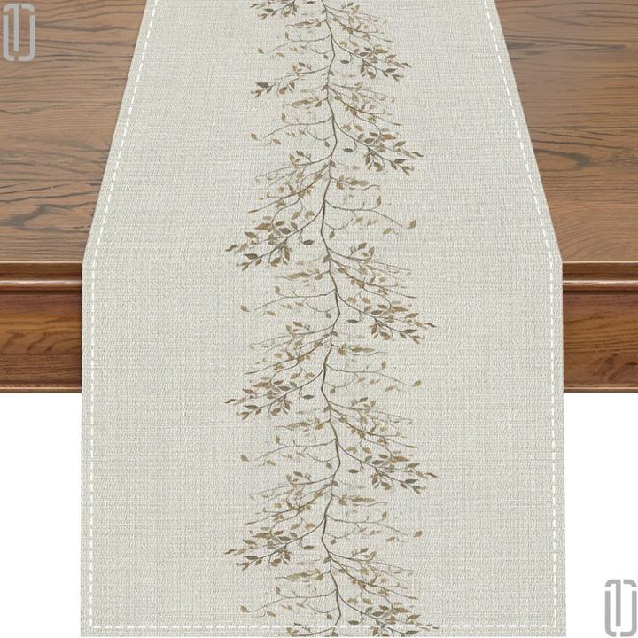 Produktbild Alopini 1 Tischläufer mit Frühlingsblumenmuster – 100 % Polyester, maschinengefertigt, vielseitig für den