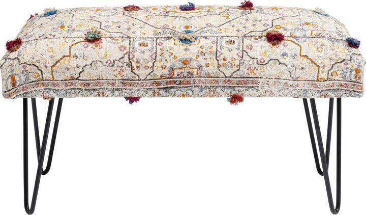 Actual product image Kare Design Bench Desna Patchwork Cream Multi 80cm (80 cm)