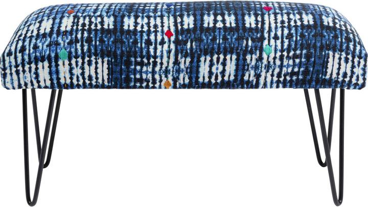 Kare Design Bench Desna Patchwork Blue 80cm (80 cm)