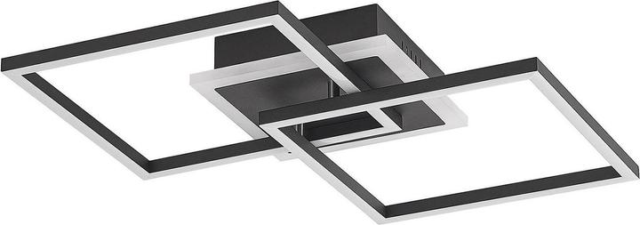 Actual product image Lindby LED Ceiling Lamp Fjardo CCT Squares Black (1240 lm)
