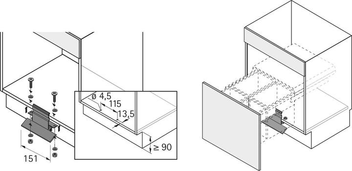 Image du produit Hettich Edelstahl Fusspedal Pull für Auszugs-Abfallsysteme