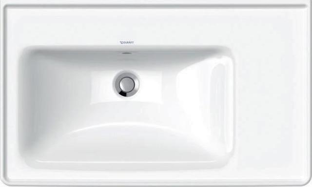 Produktbild Duravit Möbelwaschtisch D-NEO 800x480mm Be li m ÜL m HLB o HL weiss (480 mm, 800 mm)