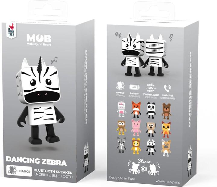 Actual product image Mobility on Board Dancing Animals speaker Zebra (4 h, Rechargeable battery operated)