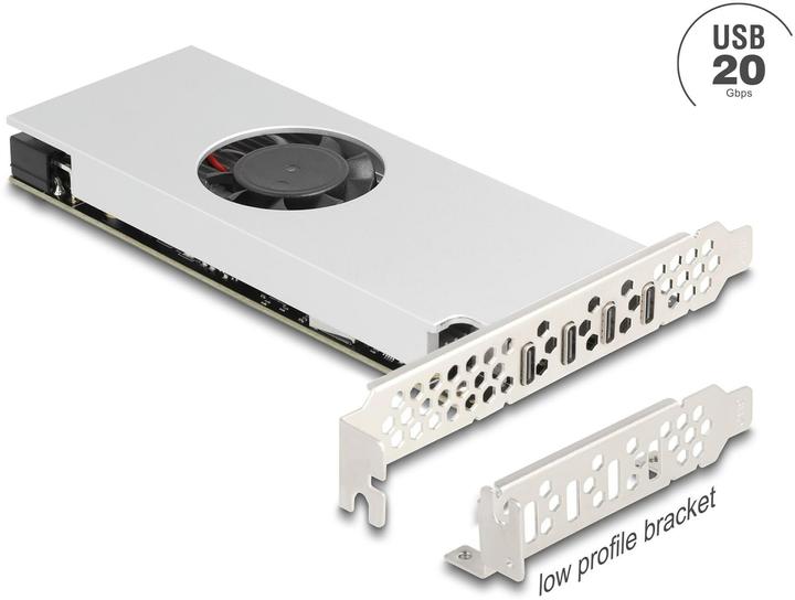 Actual product image Delock PCI Express x16 Karte zu 4 x USB 20 Gbps USB Type-C Q
