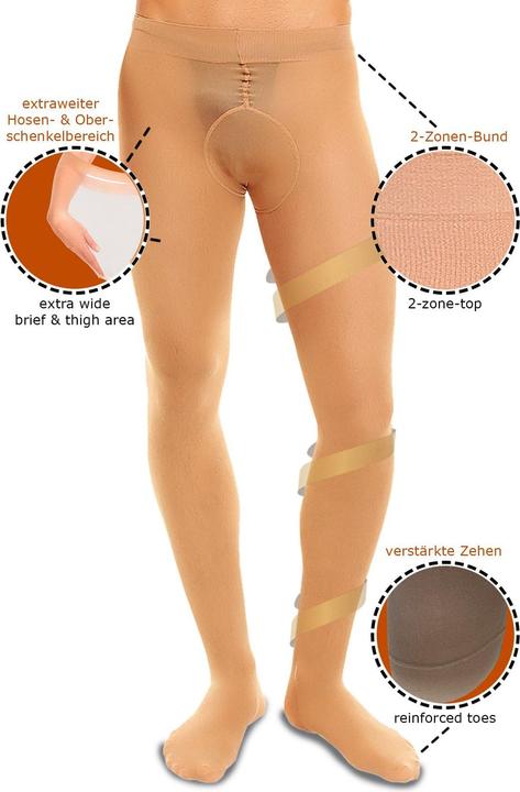 Actual product image Glamory Support 40 men's tights, colour teint, size 44-46 (40 DEN, 44 - 46)