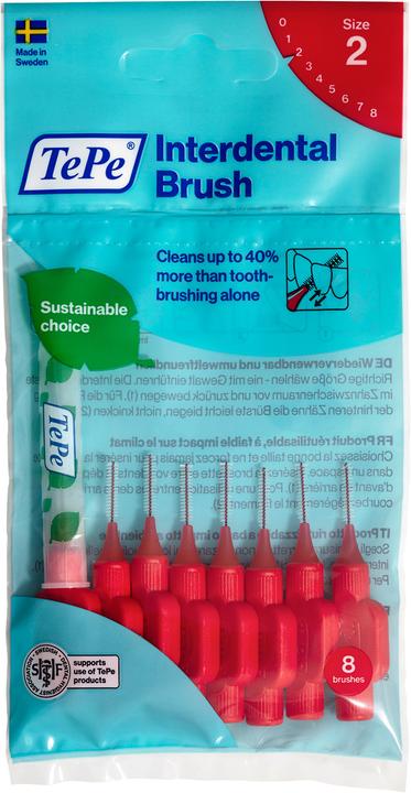Immagine prodotto TePe Brosses interdentaires Original Rouge, 0,5 mm, ISO 2 (8 x, 0.50 mm)