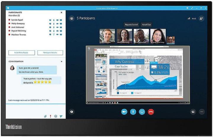 Produktbild Lenovo ThinkVision M15 (1920 x 1080 Pixel, 15.60")