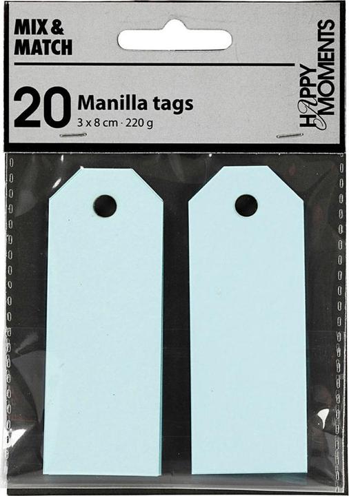 Immagine prodotto Creativ Company Etichette Manila blu chiaro, 20 pezzi. (Pellicola da regalo, 20 x)