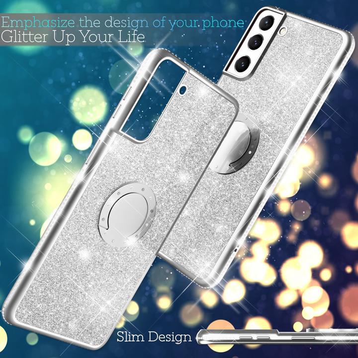Produktbild Nalia Glitzer Ring Silikon Hülle (Samsung Galaxy S21 FE)