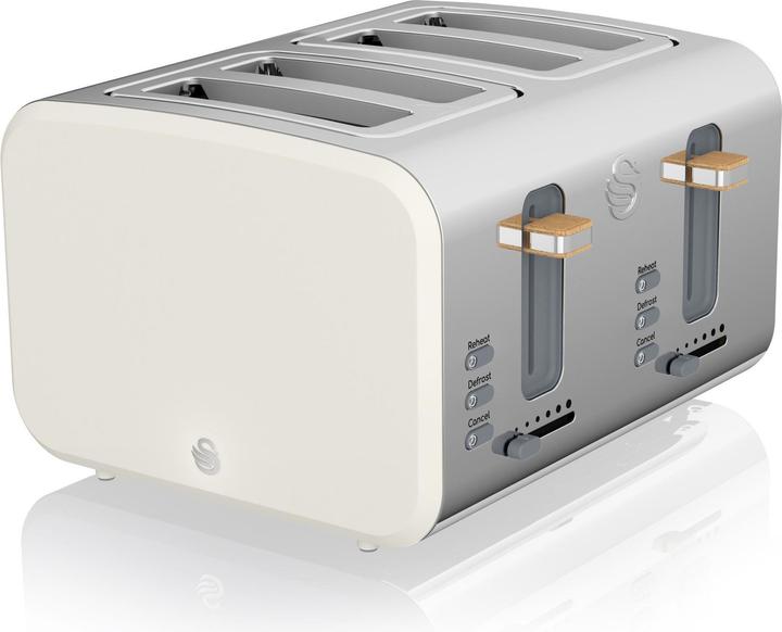 Swan ST14620WHTN Toaster 4 slice(s) stainless steel