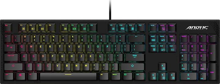 Gigabyte AORUS K1, Mechanical gaming keyboard, RGB LED lighting, EN, Black, with cable (Eng. Int., Cable)