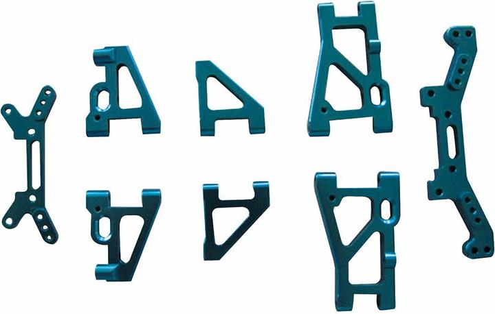 Produktbild Jamara Querlenker Hoolk Set komplett Tuning Alu unten vo+hi /oben vorne Stossdämpferhalter vo+hi