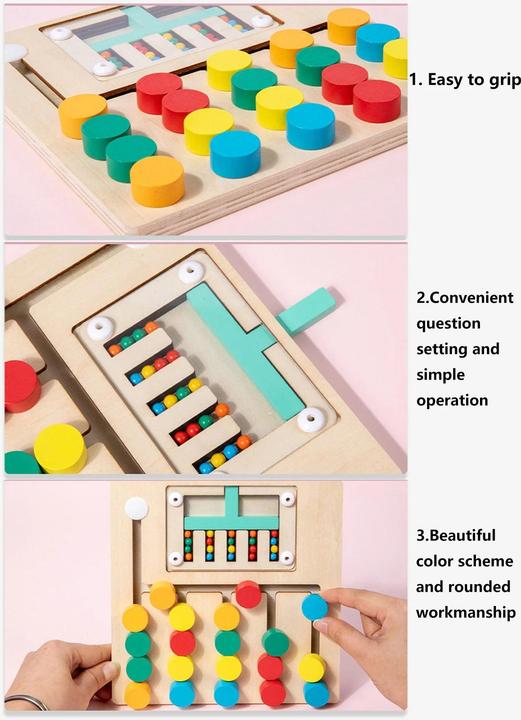 Immagine prodotto Activity Board Puzzle di abbinamento dei colori in legno, gioco di logica, allenamento del pensiero, illuminazione