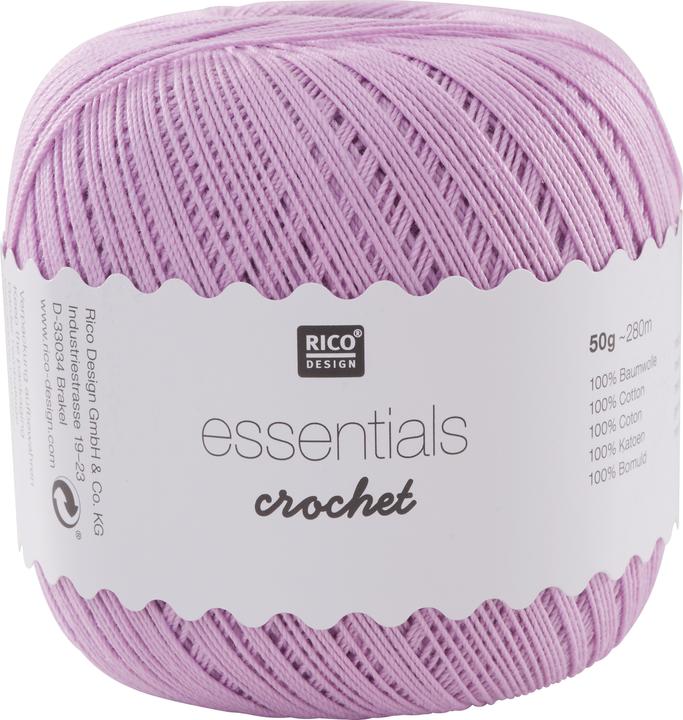 Actual product image Rico Design Crochet and Knitting Yarn Essentials Crochet 50 g, Pink (280 m)