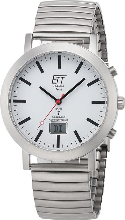 Image du produit ETT EGS-11580-11M Montre Homme tirée par un bracelet solaire radio-piloté 41mm 5ATM (Montre numérique, Montre analogique, Montre radio-pilotée, 41 mm)