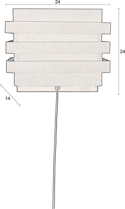 Productafbeelding Dutchbone Dumont Wandlamp Messing (E27)